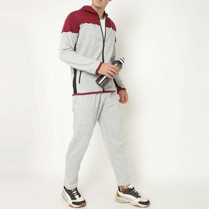 Sudadera con capucha y pantalones de chándal unisex ajustados y ajustados, chándal dividido de retazos de verano con logotipo personalizado para entrenamiento de hombre, talla XL - Product Image 5