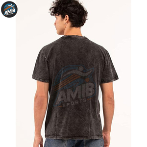 Men's Lightweight Cotton Heavy <b>Ringer</b> Acid Wash <b>T</b>-<b>shirt</b> Breathable Raglan Sleeve Collar Neck Blank Canvas Acid Wash <b>T</b>-<b>shirts</b> - Product Image 3
