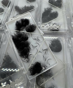 Extensiones de Pestañas Pre-fabricadas al por Mayor, Pestañas de Cachemira, Negro Mate, Volumen Esponjoso, Pestañas de Seda y Terciopelo, Bandejas de Insumos de Cachemira - Product Image 1