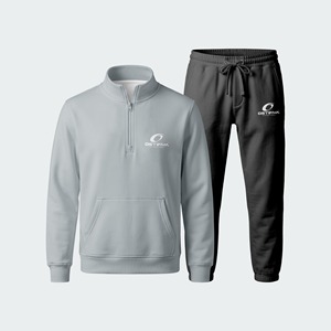Conjunto Deportivo Informal para Adultos, Sudadera con Cierre de Cremallera y Pantalones Deportivos con Cordón, Ropa Deportiva para Otoño - Product Image 1