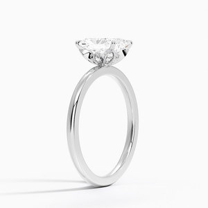 Anillo BOJ 051 con Corte Radiante, Plata 925, Pétalo de 1.5mm, Anillo de Diamantes, Anillo de Moissanita, Certificado GRA, 2ct D, Aniversario de Bodas, Precio Bajo - Product Image 2