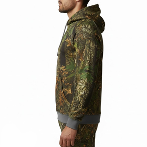 Sudadera con Capucha de Camuflaje para Hombre, Manga Larga, Impresa, de Poliéster que Absorbe la Humedad, para Caza - Product Image 3