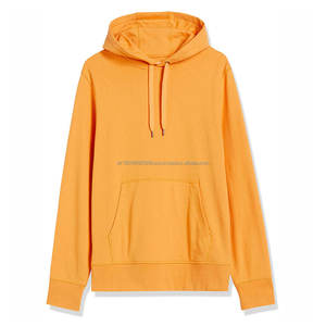 Nouveauté : Sweat-shirts à capuche décontractés pour hommes en coton mélangé, taille et logo personnalisés, teinture unie pour la saison hivernale - Product Image 1