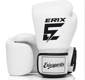 Guantes de Boxeo de Cuero Hechos a Mano de Primera Calidad para Entrenamiento de Muay Thai y Kickboxing, Absorben la Humedad, con Soporte de Muñeca y Cierre de Gancho en los Dedos - Product Image 3