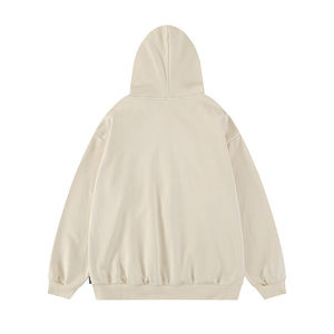 Fábrica de sudaderas al por mayor, sudaderas con capucha personalizadas, 100% algodón, sudaderas de invierno con forro polar, diseño de logotipo de calavera brillante. - Product Image 2