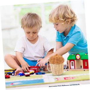 Sac en rotin fait main en forme de gland pour enfants - Sac à bandoulière créatif en osier en forme de noix et accessoire de photographie - Product Image 4