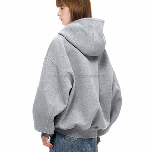 Sudadera con Capucha y Cremallera Completa para Hombre, Estilo Holgado, para Otoño e Invierno, 550G - Product Image 2