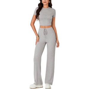 Productos de Moda de Alta Calidad, Novedades, Conjunto de 2 Piezas para Mujer, Top Corto con Hombros Caídos y Pantalones Cortos Deportivos, 2026 - Product Image 6