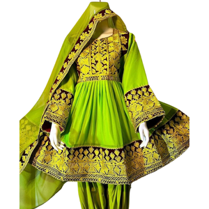 Robe longue ample et respirante pour femme, style bohème, ethnique afghane, faite main, brodée, patchwork, grande taille, de haute qualité - Product Image 1