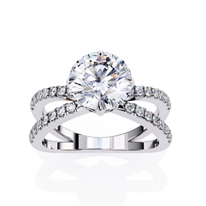 Anillo de Diamante Cultivado en Laboratorio de Corte Redondo de 2 Quilates de Calidad Única en Oro Sólido de 14K, Joyería Fina para Compromiso y Boda, OEM/ODM Disponible - Product Image 1