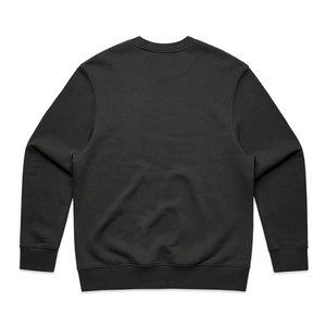 Blank Heather Gray Crewneck <b>Jumper</b> Heavy 400GSM Organic Cotton Rich Fleece Winter <b>Pullover</b> Plain Unisex Relaxed Sweatshirt - Product Image 4
