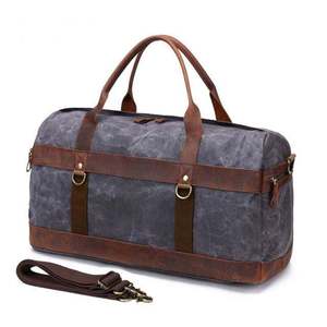 Bolsa de Viaje de Cuero Genuino para Hombre, de Lujo, con Forro de Poliéster, Acabado Crazy Horse, Cierre de Cremallera - Product Image 4