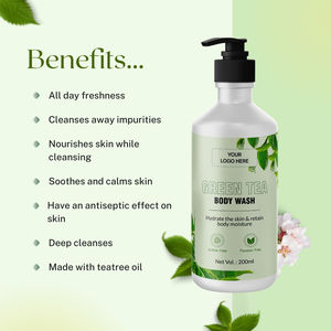 Green Tea Nourishing Moisturizing <b>Foam</b> <b>Body</b> <b>Wash</b> Private Label OEM White Label - Product Image 2