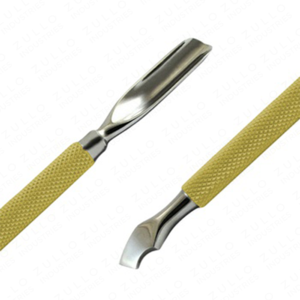 Custom Yellow Stainless Steel Nail Cuticle Pusher Professional Manicure <b>Pedicure</b> <b>Tool</b> Set with ODM Private Label Options - Product Image 6