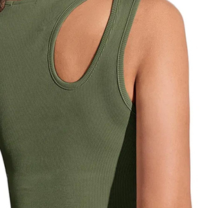 Top Deportivo Casual sin Mangas para Mujer, Color Blanco, para Correr o Gimnasio, Nuevo, Transpirable, de Punto, de Secado Rápido, Estilo Crop Top - Product Image 2