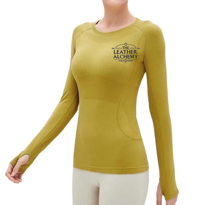 T-shirt d'entraînement long pour femme, haut de sport confortable et ample pour la salle de sport, la course à pied, le yoga et les vêtements de sport de tous les jours - Product Image 1