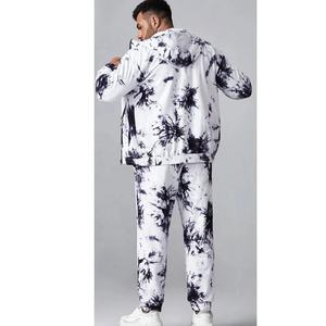 Chándal con logotipo personalizado para hombre, chándal de buena calidad con tinte de corbata para hombre, chándal con cremallera por sublimación para hombre y mujer - Product Image 4