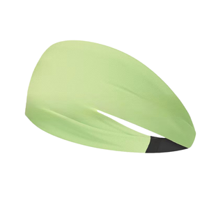 Bandeau large en tricot noir, couleur unie, élastique, anti-transpiration pour le sport - Product Image 6