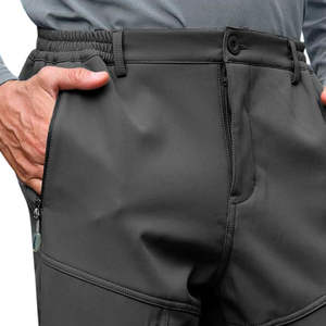 Pantalones Softshell para Hombre de Alta Calidad, Último Diseño, Impermeables, Resistentes al Viento, Transpirables, 260g, Forro Polar Elástico, Aislantes y Térmicos, Tallas Grandes - Product Image 2
