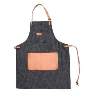 Delantal de trabajo sin mangas de mezclilla encerada y cuero, clásico, térmico, duradero, personalizado, para carpintería y bicicleta - Product Image 4