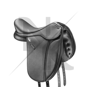 High Quality Dressage Saddle Soft Natural Leather <b>Equestrian</b> Saddle Comfortable Seat Durable Nickel-Plated Hardware Customizable - Product Image 4