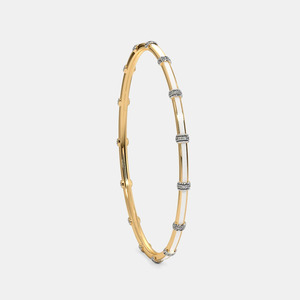 Bezel Ring Diamond Gold <b>Bangle</b> <b>Bracelet</b> - Product Image 4