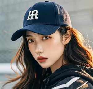 Casquette de baseball rouge à 6 panneaux en coton, ajustable, avec logo brodé sur le devant, style décontracté pour adultes, printemps-été - Product Image 4