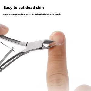 Cortauñas de acero inoxidable con mandíbula plana de 12.5 mm, cuchilla afilada y duradera para uso en los dedos, estilo simple para adultos. - Product Image 4