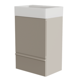 Gada 20\" Striped Cashmere <b>Grey</b> Modern Bathroom Vanity Freestanding KD with Ceramic Sink and Vanity <b>Cabinet</b> - Product Image 6