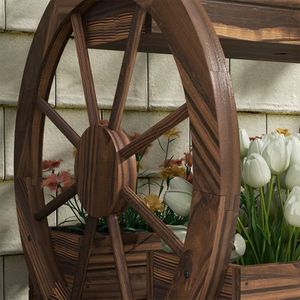 Fioriera in Legno a 3 Livelli, Vaso Rialzato Quadrato per Giardino e Fattoria, Contenitore per Piante da Esterno con Funzione di Irrigazione - Product Image 4