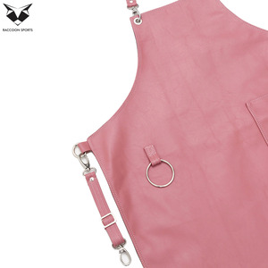 Delantal de Cuero Rosa de Moda al por Mayor para Mujer, Delantal de Camarero de Cuero PU Impermeable, Uniforme de Fiesta, Ropa Sexy para Club - Product Image 4
