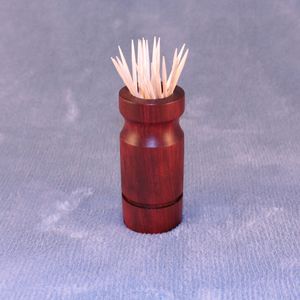 Boîte à cure-dents en bambou naturel avec ouverture de distribution pratique pour la maison, le restaurant et la cuisine - Product Image 3
