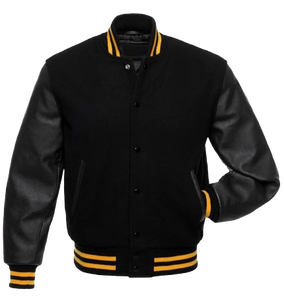 Veste de baseball classique pour homme, style Letterman, en laine, avec logo personnalisé sur le devant - Product Image 1