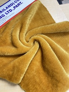 100% Polyester Super Soft Poly Mohair Fabric 2Side 290gsm <b>Cream</b> Color for Blanket Toy Plush Garment - Product Image 2