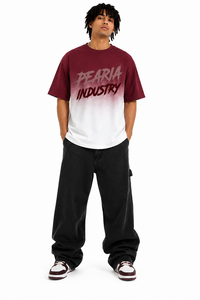 T-shirt Homme Oversize 100% Coton Lourd Lavé Tricoté Col Rond Manches Courtes Streetwear Impression Numérique Unie - Product Image 4