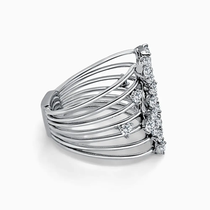 Krishnavii KR 209 18ct White <b>Gold</b> Lab Grown Diamond <b>Set</b> <b>Ring</b> for Unisex Luxury Wear - Product Image 4