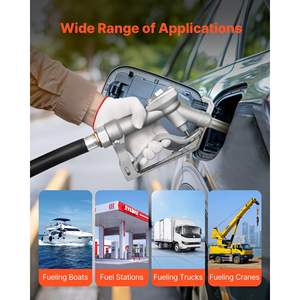 Boquilla de combustible NPT plateada de 3/4 pulgadas, manguera de 10 pies, bloqueo de gatillo de 2 velocidades, 22,7 GPM, caudal máximo utilizado para gasolina diésel, queroseno, OD de 20 mm - Product Image 6