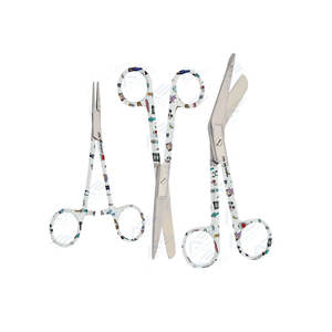 Juego de instrumentos de vestidor con patrón de impresión de Color personalizado, tijeras de enfermera de acero inoxidable, Kit de instrumentos médicos quirúrgicos manuales - Product Image 1