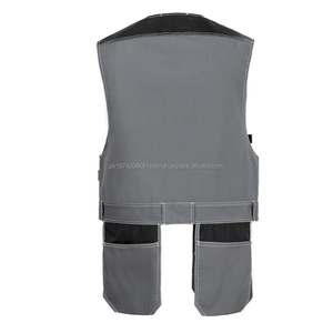 Người Đàn Ông Của Grey Làm Việc <span class=keywords><strong>Vest</strong></span> Không Thấm Nước <span class=keywords><strong>Polyester</strong></span> Cotton Nylon Tiện Ích Công Cụ <span class=keywords><strong>Vest</strong></span> Với Biểu Tượng Tùy Chỉnh <span class=keywords><strong>Vest</strong></span> Làm Việc Các Chuyên gia - Product Image 3