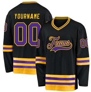 Meilleur fabricant fournisseur, ensembles d'uniformes de hockey sur glace 100 % polyester avec logo personnalisé, service OEM, nom d'équipe personnalisé, écologique, livraison rapide - Product Image 1