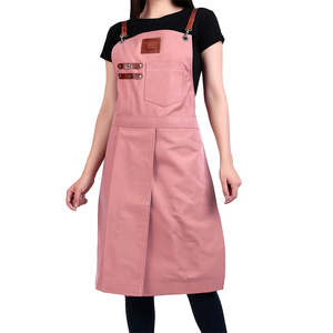 Tablier de cuisine vintage en toile véritable multi-poches pour femme, en cuir véritable de qualité supérieure, réglable - Product Image 4