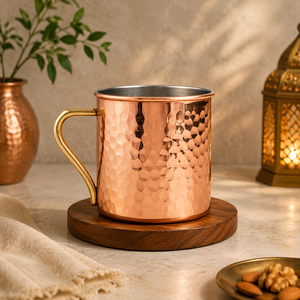 Tasse en cuivre pur à 100 % avec poignée, mug Moscow Mule pour bar à domicile, mugs à cocktails, mugs aux bienfaits ayurvédiques pour la santé - Product Image 3
