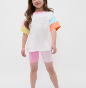 ชุดเซ็ตเสื้อยืดและกางเกงขาสั้นผ้าฝ้ายสีสันสดใสสำหรับเด็กผู้หญิงและเด็กผู้ชาย  ชุดลำลองฤดูร้อนแบบยืดได้ 2 ชิ้น ลดราคาสุดฮอต - Product Image 6