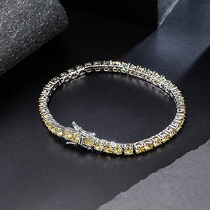 Fashion Jewelry 14k Rose Gold Plated <b>Iced</b> <b>Out</b> VVS Lab Grown Diamond Hip Hop Tennis <b>Chain</b> Bracelet for Women IGI Certified - Product Image 5