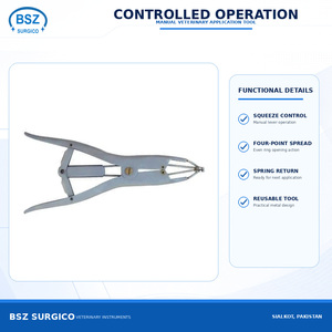 Pinzas Veterinarias de Acero Inoxidable Reutilizables y Duraderas, Instrumento Quirúrgico para Animales, Marca BSZ SURGICO para Cabras - Product Image 1