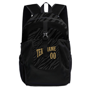 Sac à dos tactique personnalisable noir en nylon imprimé unisexe pour sports de plein air, souple, 36-56L, fermeture éclair, respirant - Product Image 1
