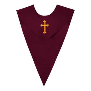 Estola Escolar Unisex en Forma de V de Color Sólido con Bordado Intrincado de Cruz para Adultos, Venta al Por Mayor - Product Image 6
