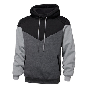 Sweat-shirt à capuche pour homme, color-block, manches raglan, coupe classique, décontracté, pour l'automne, avec poches, en tissu French Terry - Product Image 2
