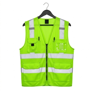 <b>Security</b> Jacket Construction Warning High Visibility Work Reflective Clothing signal Safety <b>Equipment</b> Reflective Vest - Product Image 1