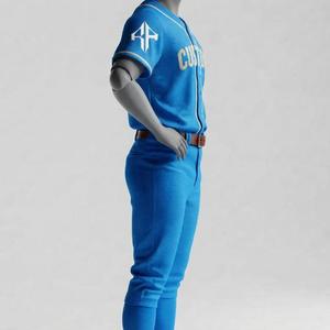 Uniforme de Béisbol con Estampado Sublimado de Alta Calidad y Logotipo Blanco, 100% Poliéster, Corte Regular, Cierre de Botones para Hombre - Product Image 4